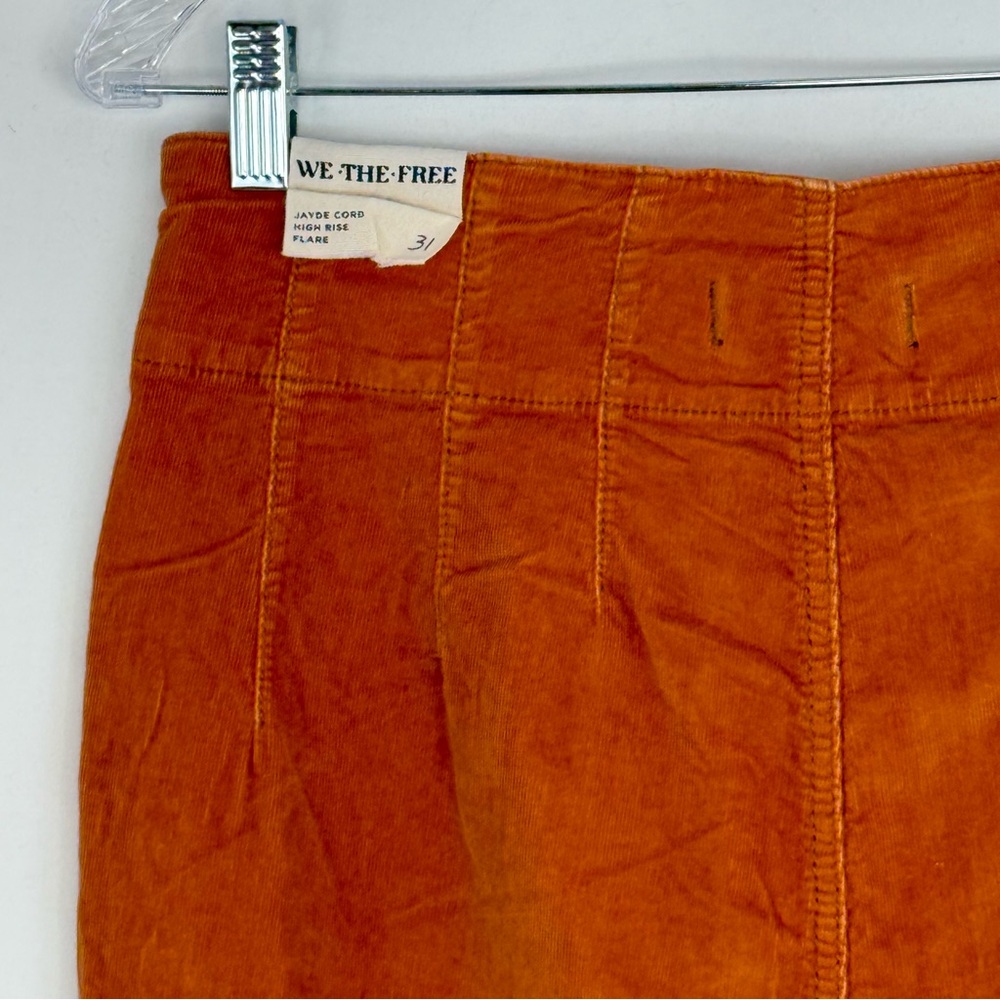 NWT Free People Women's Jayde Cord Flare Pants in Cognac Size 31 - Picture 13 of 16